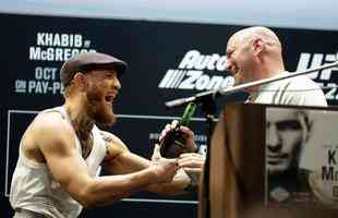 Imagens do Media Day do UFC 229, com Conor McGregor e Khabib Nurmagomedov