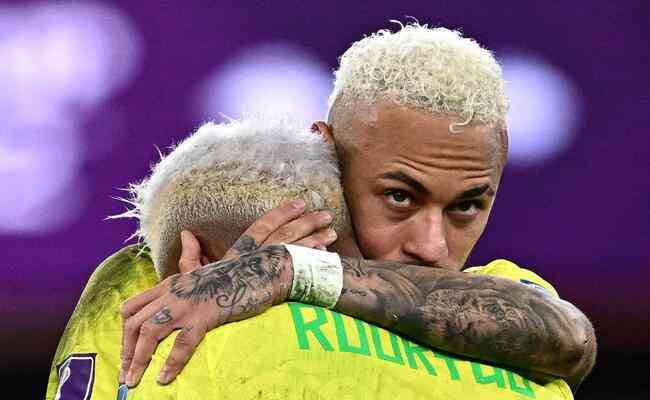 Responsvel por desperdiar a primeira cobrana brasileira na disputa de pnaltis contra a Crocia, atacante Rodrygo foi um dos atletas chamados para conversar por Neymar