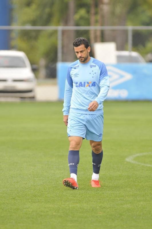 Imagens do treino do Cruzeiro antes do segundo duelo da final da Copa do Brasil, contra o Corinthians, em So Paulo