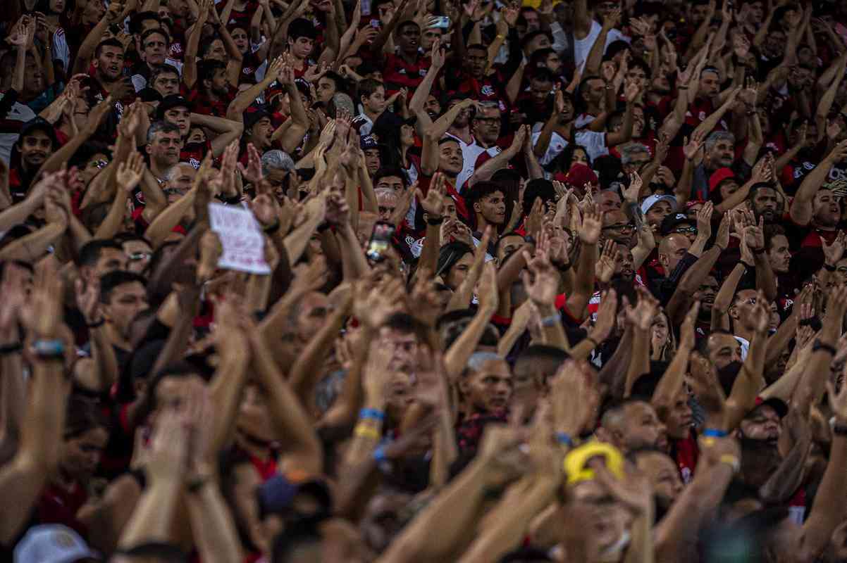 Fotos da torcida do Flamengo na partida de volta das oitavas de final da Copa do Brasil, contra o Atlético, no Maracanã