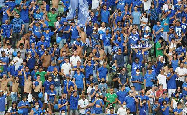 Torcida do Cruzeiro no Independncia na vitria por 3 a 0 sobre a URT, em 26 de janeiro, pela estreia no Campeonato Mineiro