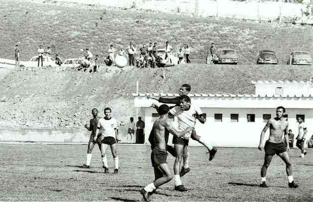 Treino do Atlético na Vila Olímpica, em Belo Horizonte, em 1971, ano do título brasileiro