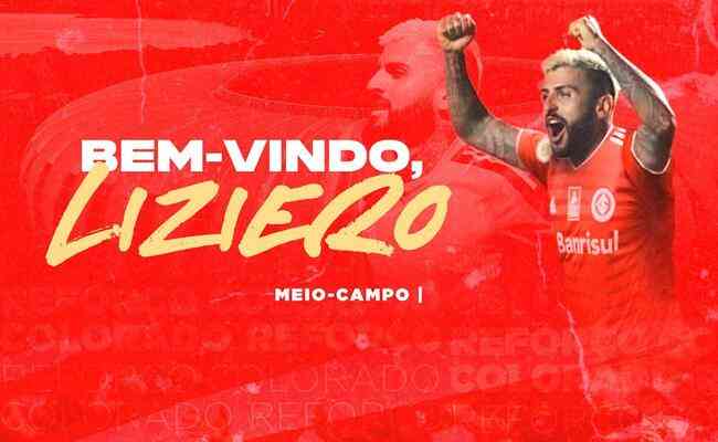 Internacional anunciou a contratação do meio-campista Liziero, por empréstimo do São Paulo
