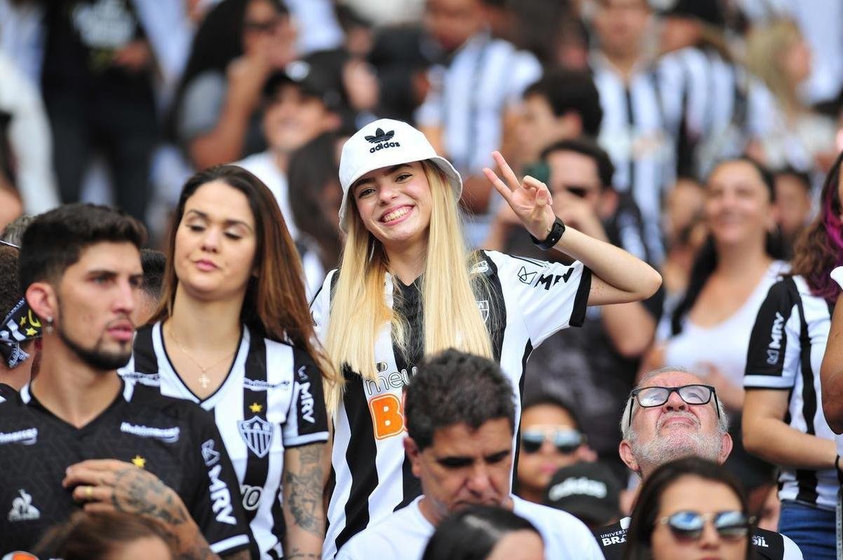 Festa da torcida do Atltico, no Mineiro, no jogo em que o time ergueu a taa de campeo brasileiro, diante do RB Bragantino