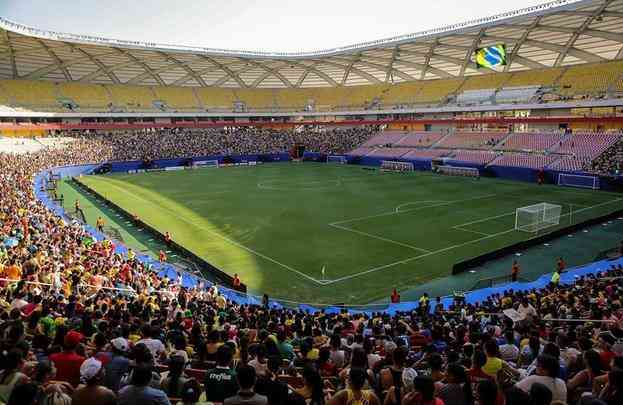 Seleo Brasileira treinou na Arena Amaznia, em Manaus