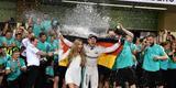 Festa de Nico Rosberg com o ttulo indito na Frmula 1; feito veio com segundo lugar em Abu Dhabi
