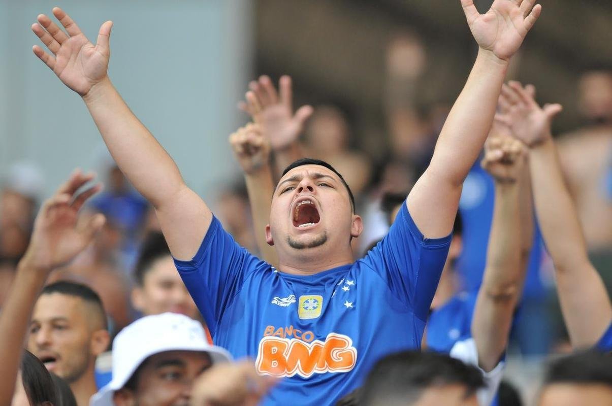Fotos da torcida do Cruzeiro no duelo contra o Novorizontino, neste domingo (17), no Mineiro, em Belo Horizonte. Jogo  vlido pela 18 rodada da Srie B do Campeonato Brasileiro.