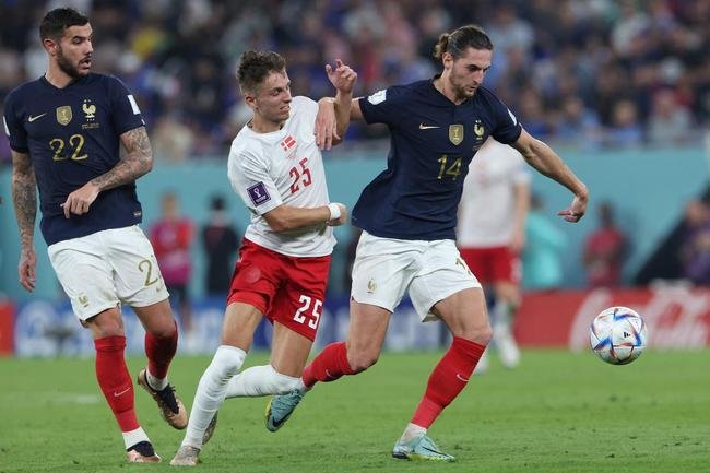 Fotos de Fran�a x Dinamarca, neste s�bado (26/11), no est�dio 974, em jogo v�lido pela segunda rodada do Grupo D da Copa do Mundo no Catar