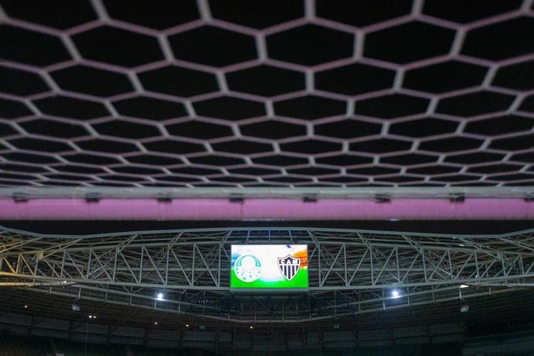 Fotos do Allianz Parque, em So Paulo, palco do jogo entre Palmeiras e Atltico pela semifinal da Copa Libertadores 2021