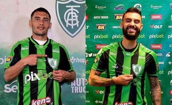 Na sequ�ncia da temporada, o Am�rica se refor�ou com o atacante uruguaio Gonzalo Mastriani (direita) e o meio-campista argentino Emmanuel Martinez, ambos do Barcelona de Guayaquil. A contrata��o da dupla foi em valores recordes para o Coelho, que pagou cerca de R$ 6,2 milh�es por Mart�nez e R$ 3,1 milh�es por Mastriani. 


