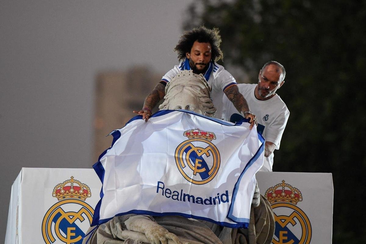 Marcelo, capito e maior campeo da histria do Real, atualmente  reserva de Mendy