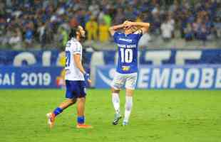 No segundo tempo, Cruzeiro no conseguiu a reao, levou bola na trave e ainda perdeu um pnalti com o meia Thiago Neves. Torcida se revoltou e atirou sinalizadores em campo