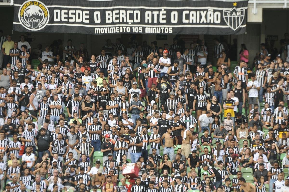 Torcida do Atltico compareceu em bom nmero ao Independncia para apoiar time diante do Danubio, pela Copa Libertadores