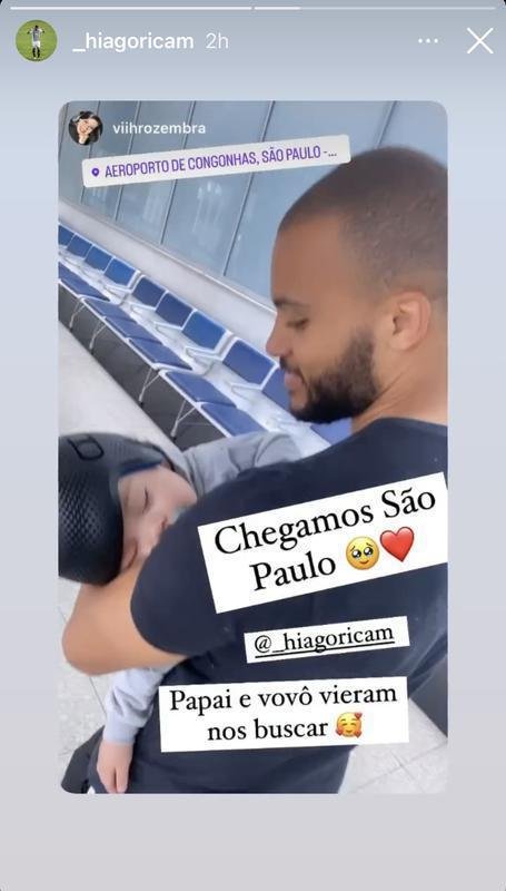 O zagueiro Hiago est com a famlia em So Paulo.