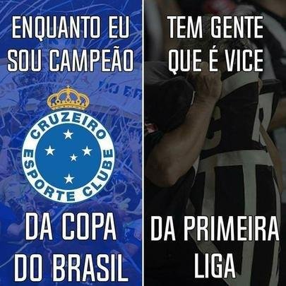 Cruzeirenses invadem internet para zoar atleticanos por vexame na Primeira Liga