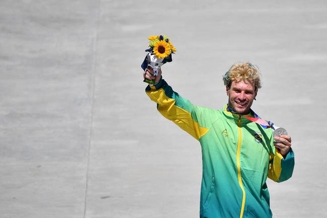 Pedro Barros conquistou a medalha de prata no skate park