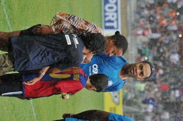 Fotos do 'Game of Dreams', jogo festivo dos Amigos do Ronaldinho contra os Amigos do Penta