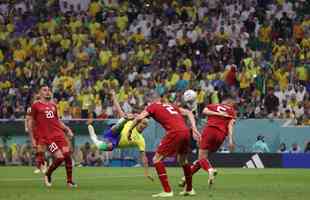 Richarlison marcou os dois gols da vitria do Brasil sobre a Srvia na estreia da Copa do Mundo do Catar