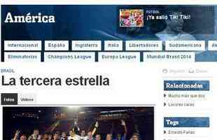 Ol, da Argentina, fala da terceira estrela conquistada pela Raposa. Segundo o jornal, o Cruzeiro foi 'campeo indiscutvel'.
