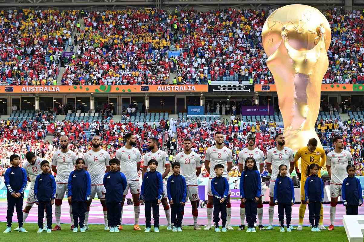 Fotos do jogo entre Tunsia e Austrlia, no Estdio Al Janoub, pela segunda rodada do Grupo D da Copa do Mundo do Catar