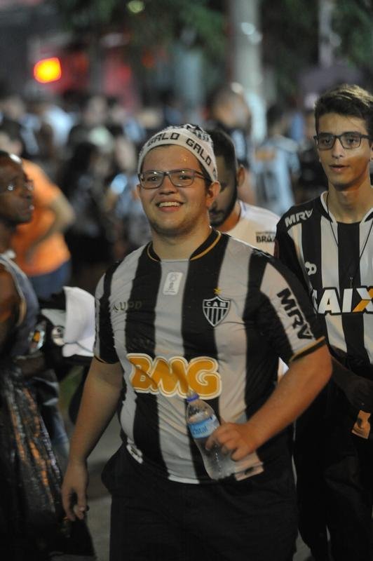 Torcida do Atltico no pr-jogo do duelo com o Defensor, no Independncia, pela Copa Libertadores