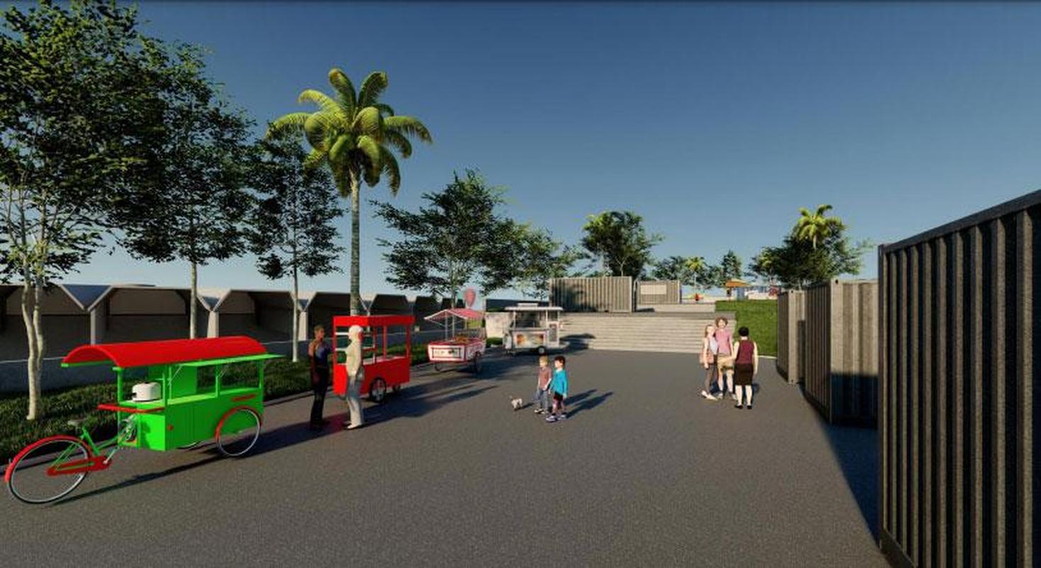 Alm de seguir como complexo esportivo, a rea do ginsio abrigar um restaurante com vista panormica, um shopping e um hotel