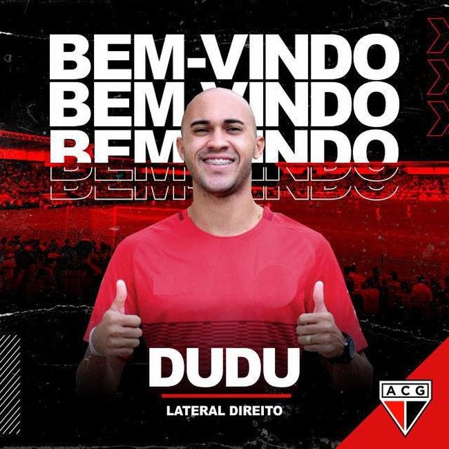 O Atltico-GO anunciou a contratao por emprstimo do lateral-direito Dudu, que pertence ao Internacional