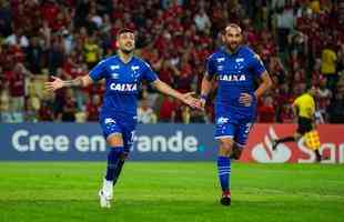 Fotos da vitria do Cruzeiro sobre o Flamengo por 2 a 0, nesta quarta-feira, no Maracan. Gols de Arrascaeta e Thiago Neves garantiram ao time celeste vantagem nas oitavas de final da Copa Libertadores