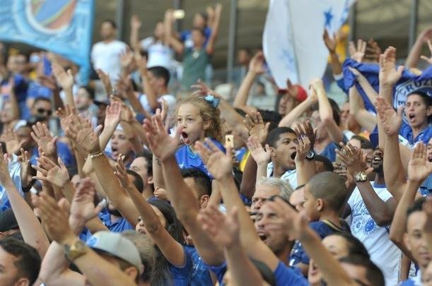 Imagens das torcidas de Cruzeiro e So Paulo no Mineiro