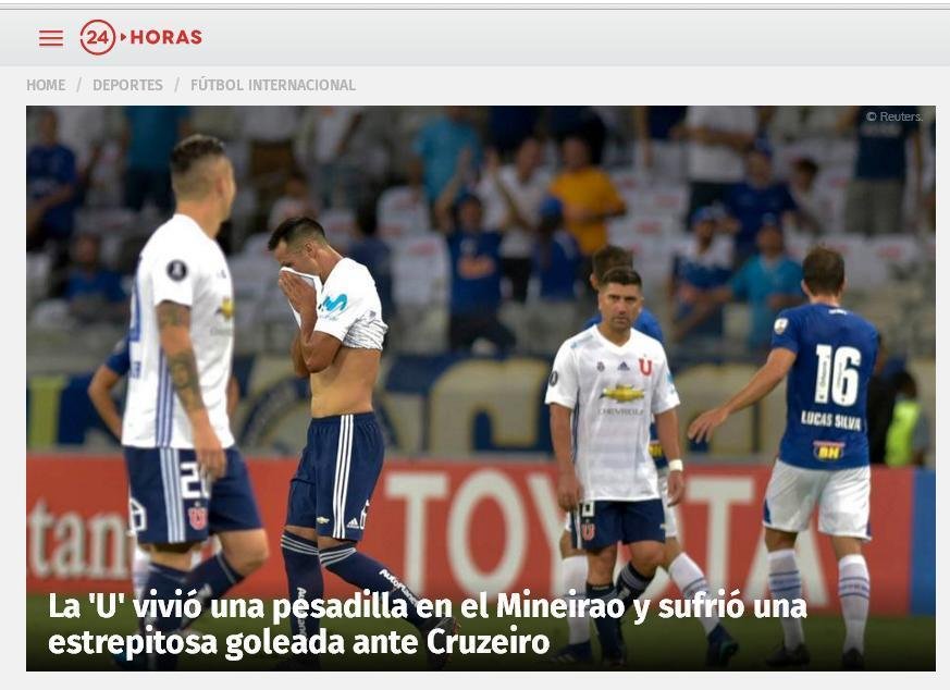 Manchetes dos veculos de comunicao do Chile. TVN, do Chile