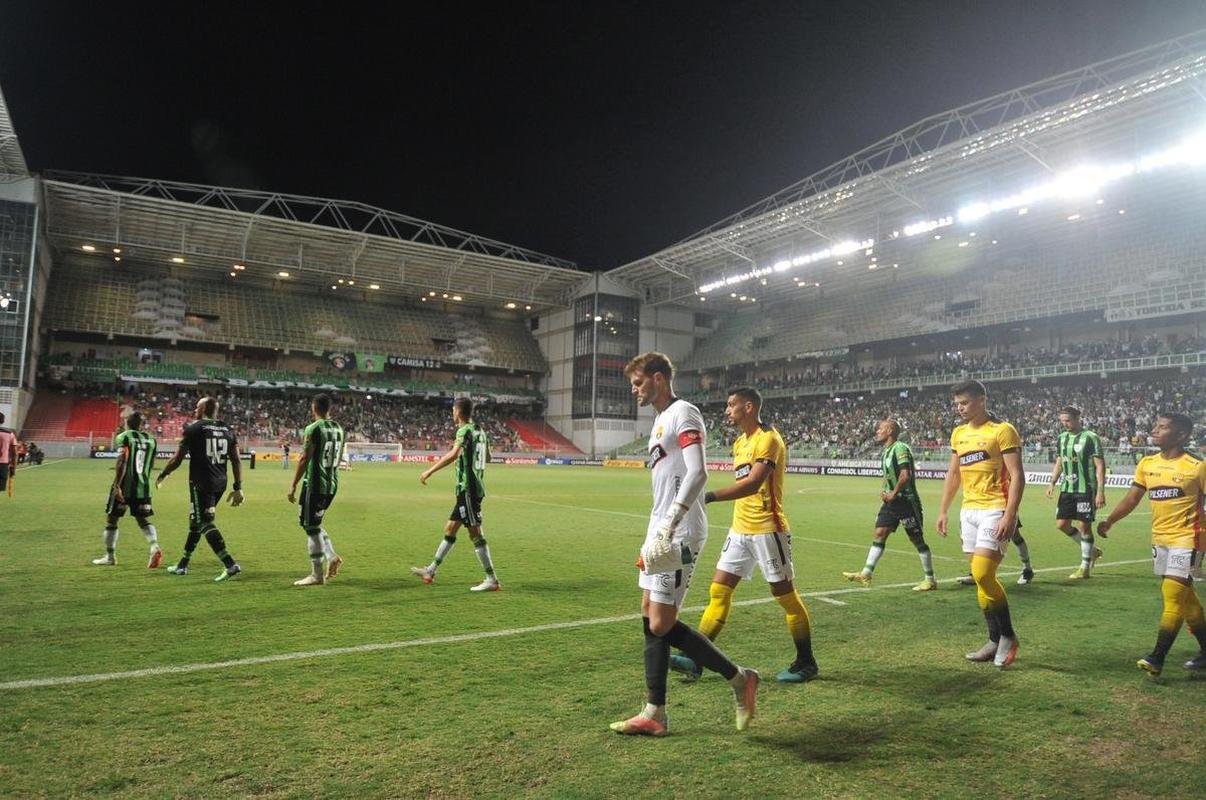 Fotos da partida de ida da terceira fase da Copa Libertadores, entre Amrica e Barcelona de Guayaquil, no Independncia, em Belo Horizonte