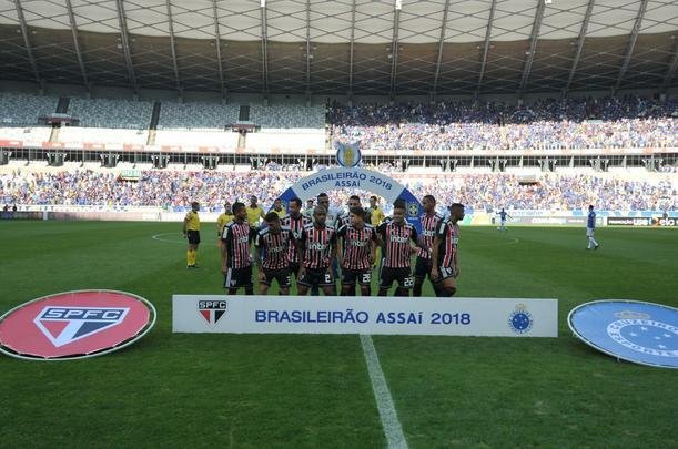 Fotos do jogo entre Cruzeiro e So Paulo