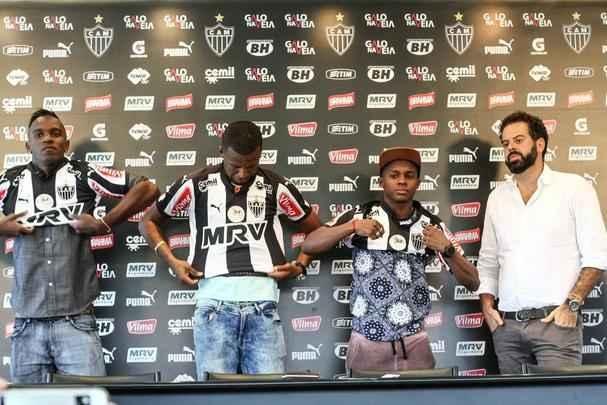 Veja imagens da apresentação de Hyuri, Erazo e Juan Cazares, novos reforços do Atlético