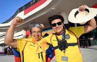 Torcedores do Equador no jogo de abertura da Copa do Mundo