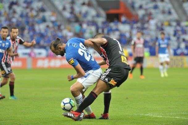 Fotos do jogo entre Cruzeiro e So Paulo