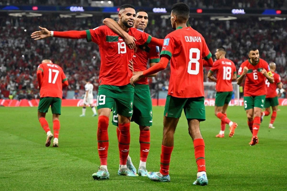 Fotos do jogo entre Marrocos e Portugal no Estdio Al-Thumama, no Catar, pela Copa do Mundo de 2022