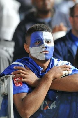 Torcida do Cruzeiro no duelo desta tera, no Mineiro, contra o Racing, pela Libertadores