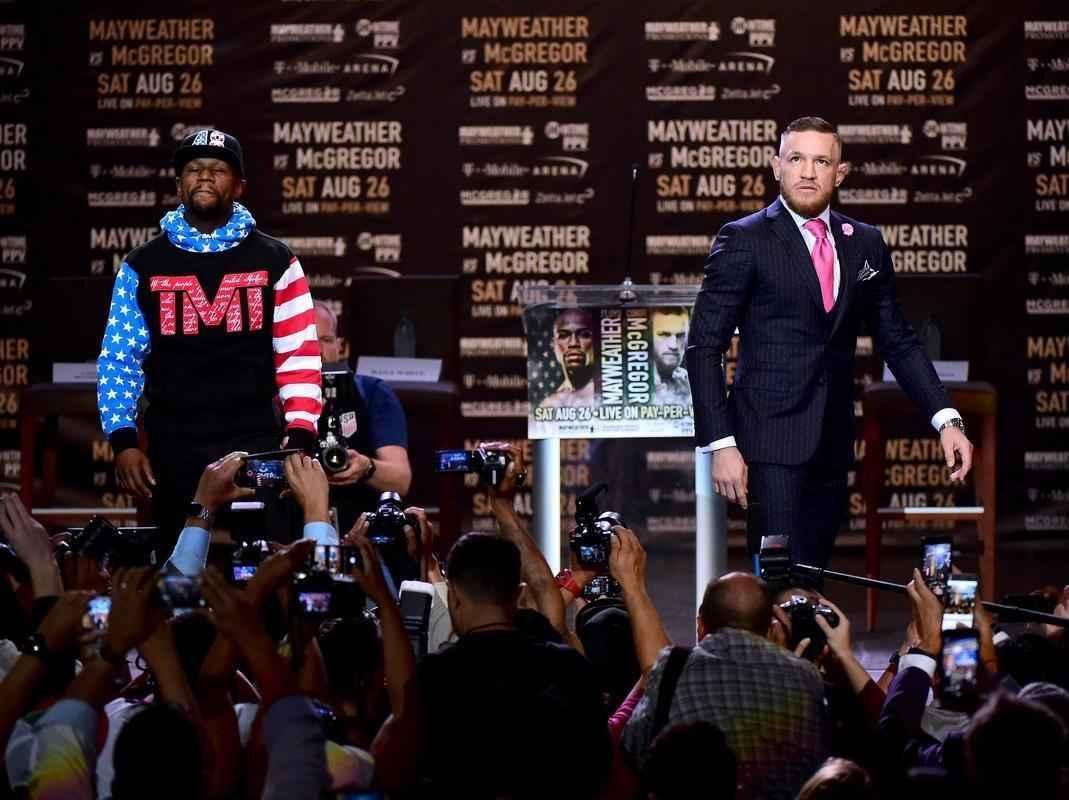 Imagens da abertura da turn com Mayweather e McGregor, em Los Angeles