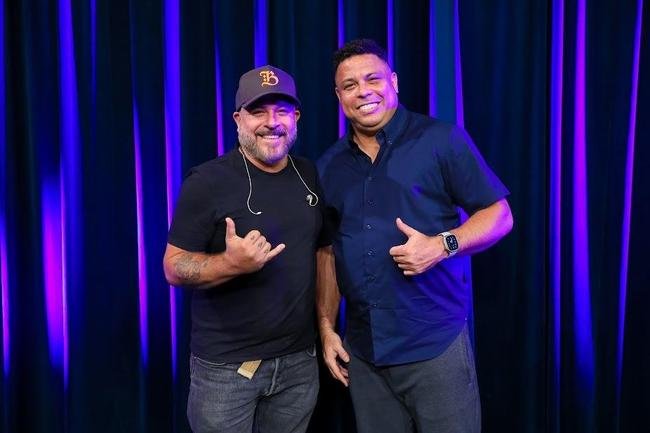 Ronaldo em participao no 'The Noite com Danilo Gentili', no SBT/Alterosa