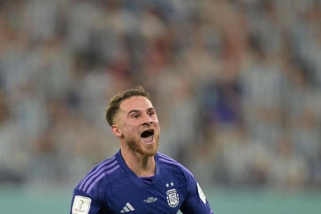 Alexis Mac Allister marcou o primeiro gol da Argentina sobre a Polnia no Estdio 974, em duelo pelo Grupo C da Copa do Mundo