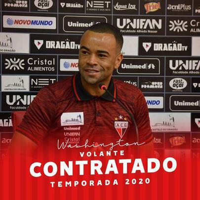 O CRB anunciou a contratao do volante Washington, que estava na Ponte Preta