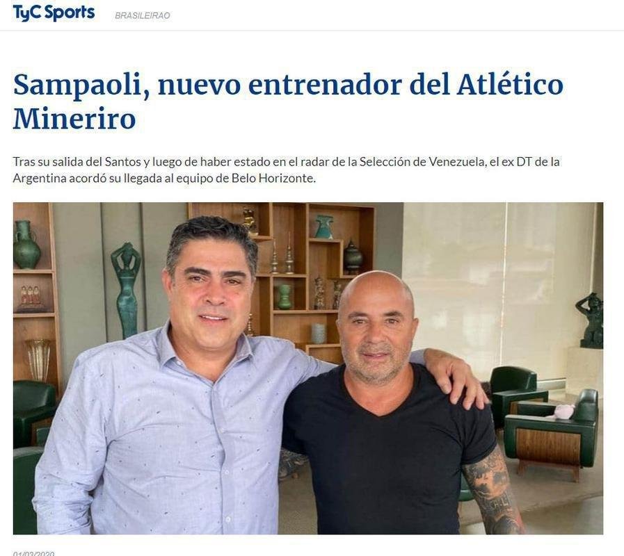 EMOL - Jorge Sampaoli assina com Atltico e ter sua segunda aventura a cargo de um time brasileiro