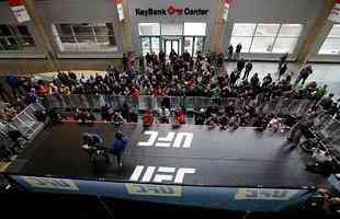 Viso do KeyBank Center no treino aberto do UFC