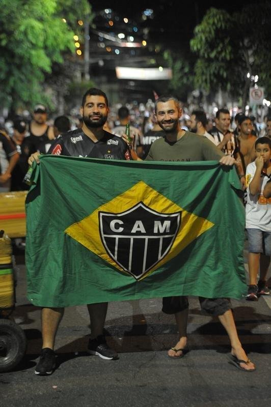 Torcida do Atltico no pr-jogo do duelo com o Defensor, no Independncia, pela Copa Libertadores