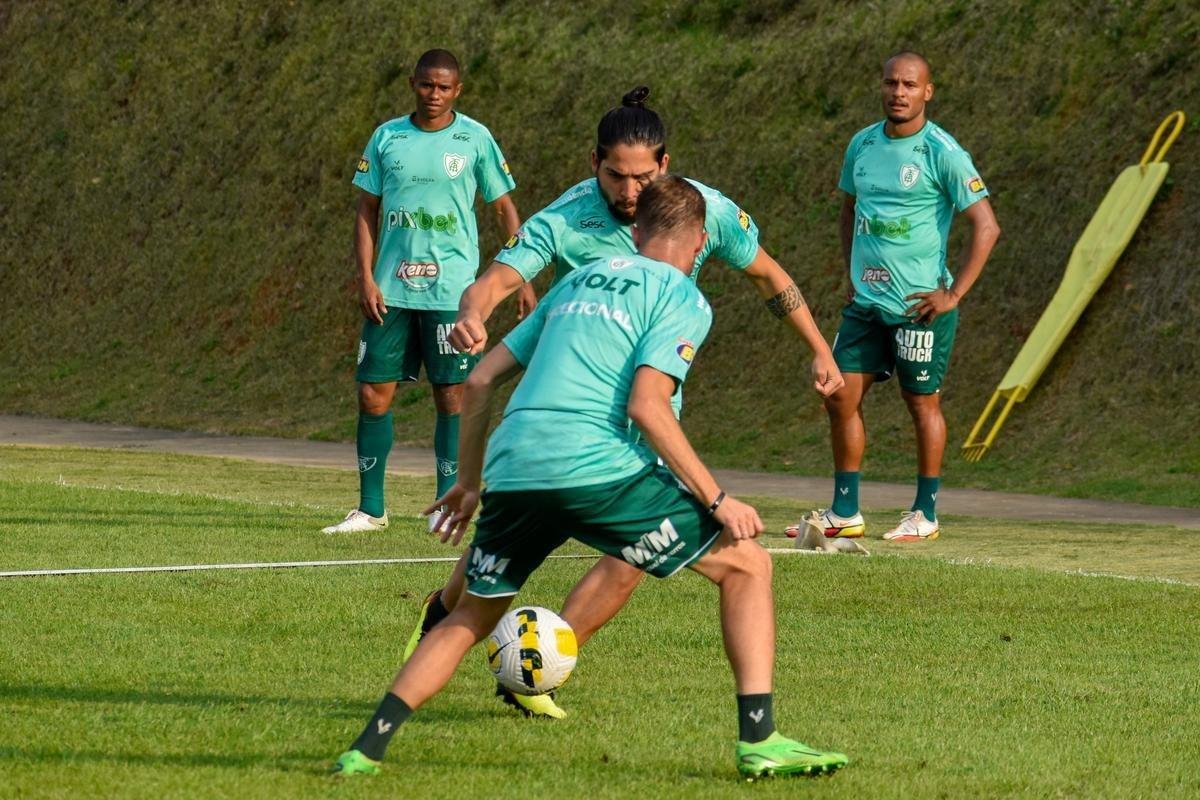 Amrica segue em preparao para enfrentar o Corinthians