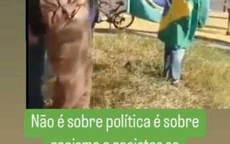 Imagem usada por Aranha foi registrada em manifestação pró-Bolsonaro em Porto Alegre, em 2021