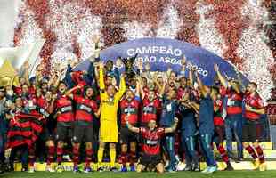 Flamengo - 12 // 8 - Campeonatos Brasileiros (1980, 1982, 1983, 1987, 1992, 2009, 2019 e 2020) // 3 - Copas do Brasil (1990, 2006 e 2013) // 1 - Supercopa do Brasil (2020)