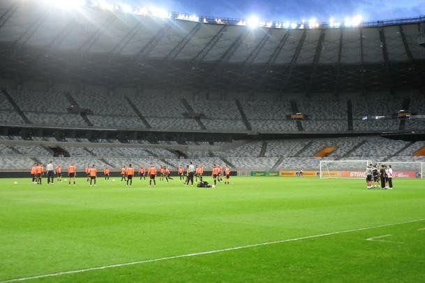 Imagens do treino do Atltico no Mineiro