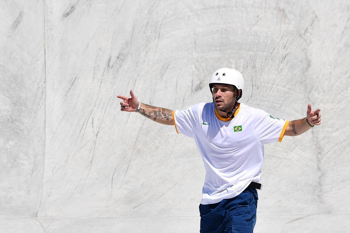 Pedro Barros conquistou a medalha de prata no skate park