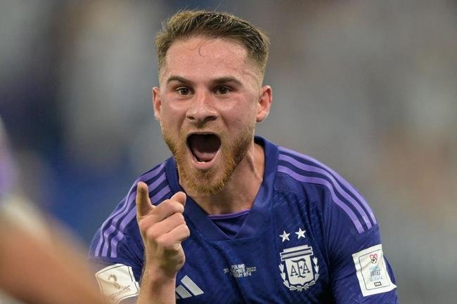 Alexis Mac Allister marcou o primeiro gol da Argentina sobre a Polnia no Estdio 974, em duelo pelo Grupo C da Copa do Mundo